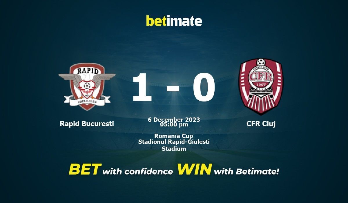 FC Hermannstadt vs CFR Cluj Prediction, Betting Tips & Odds │06 NOVEMBER,  2023