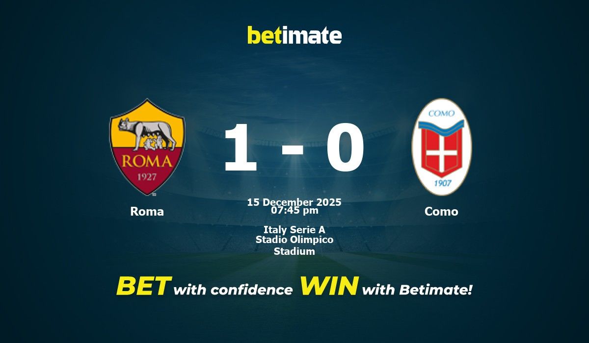 Roma vs Como Prediction, Odds & Betting Tips 12/15/2025
