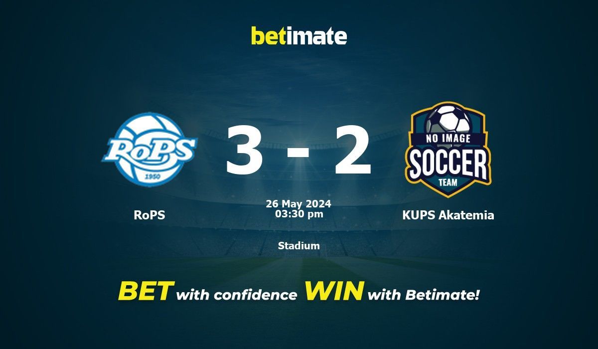 RoPS vs KUPS Akatemia Prediction, Odds & Betting Tips 05/26/2024