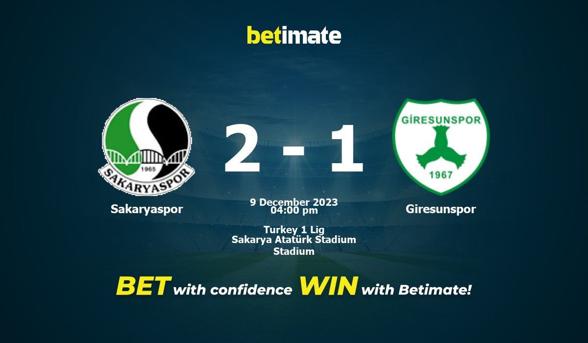 Giresunspor vs Göztepe H2H stats - SoccerPunter