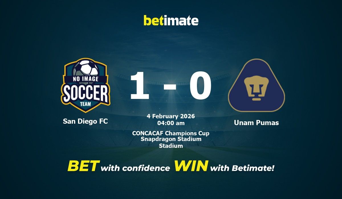 San Diego FC vs Unam Pumas Prediction, Odds & Betting Tips 02/04/2026