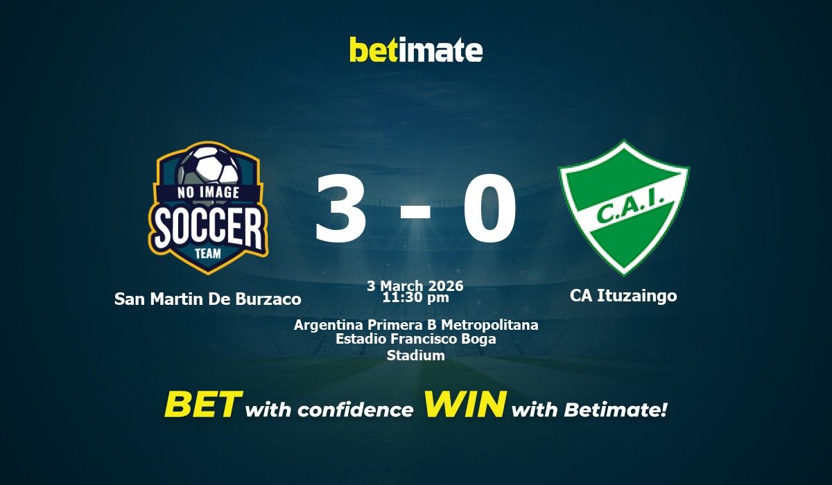 San Martin De Burzaco vs CA Ituzaingo Prediction, Odds & Betting Tips ...