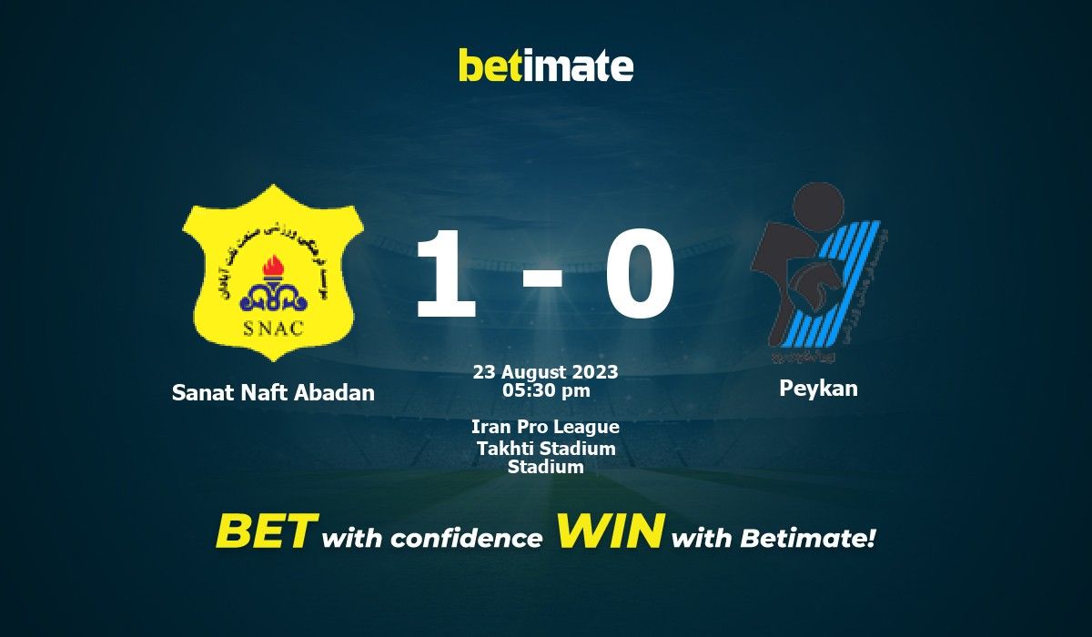 Sepahan S.C. vs Sanat Naft Abadan live score, H2H and lineups