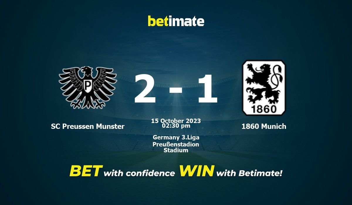 TSV 1860 Munich vs SC Verl » Predictions, Odds + Live Streams