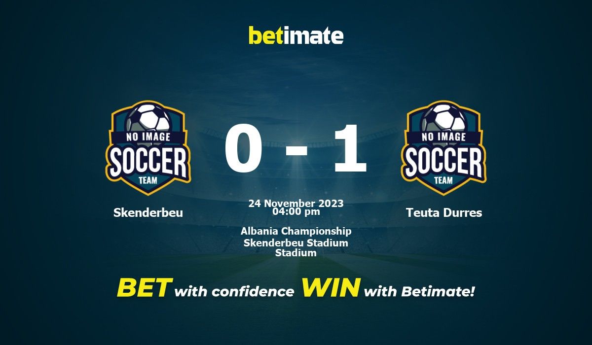 Teuta Durrës vs Tirana H2H stats - SoccerPunter