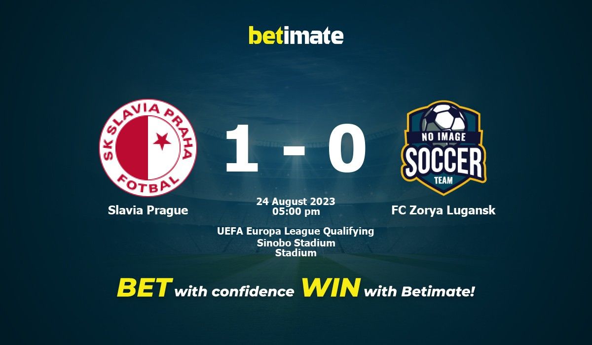 Slavia Prague vs Zorya Luhansk Prediction and Betting Tips