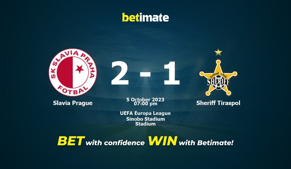 Sheriff Tiraspol vs Slavia Praha Prediction: Europa League