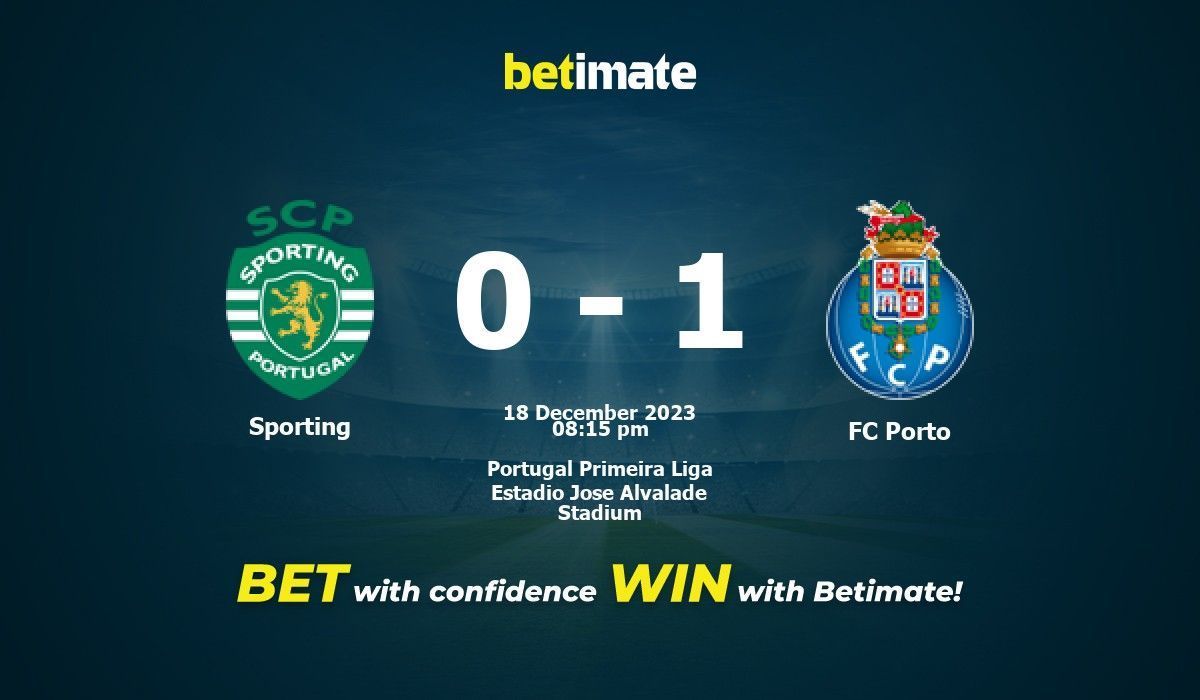 Sporting x Porto Palpites – Odds, Dicas e Prognóstico – 18/12