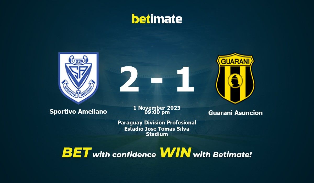 Sportivo Ameliano vs Guarani Prediction and Picks today 1 November
