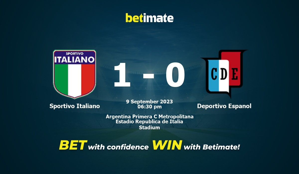 Deportivo Español vs Sportivo Italiano Live Match Statistics and