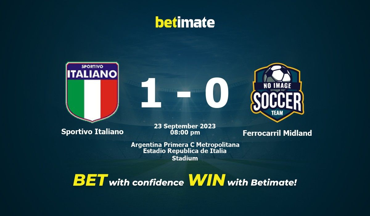 Ferrocarril Midland Reserves vs Sportivo Italiano Reserves» Predictions,  Odds, Live Score & Stats