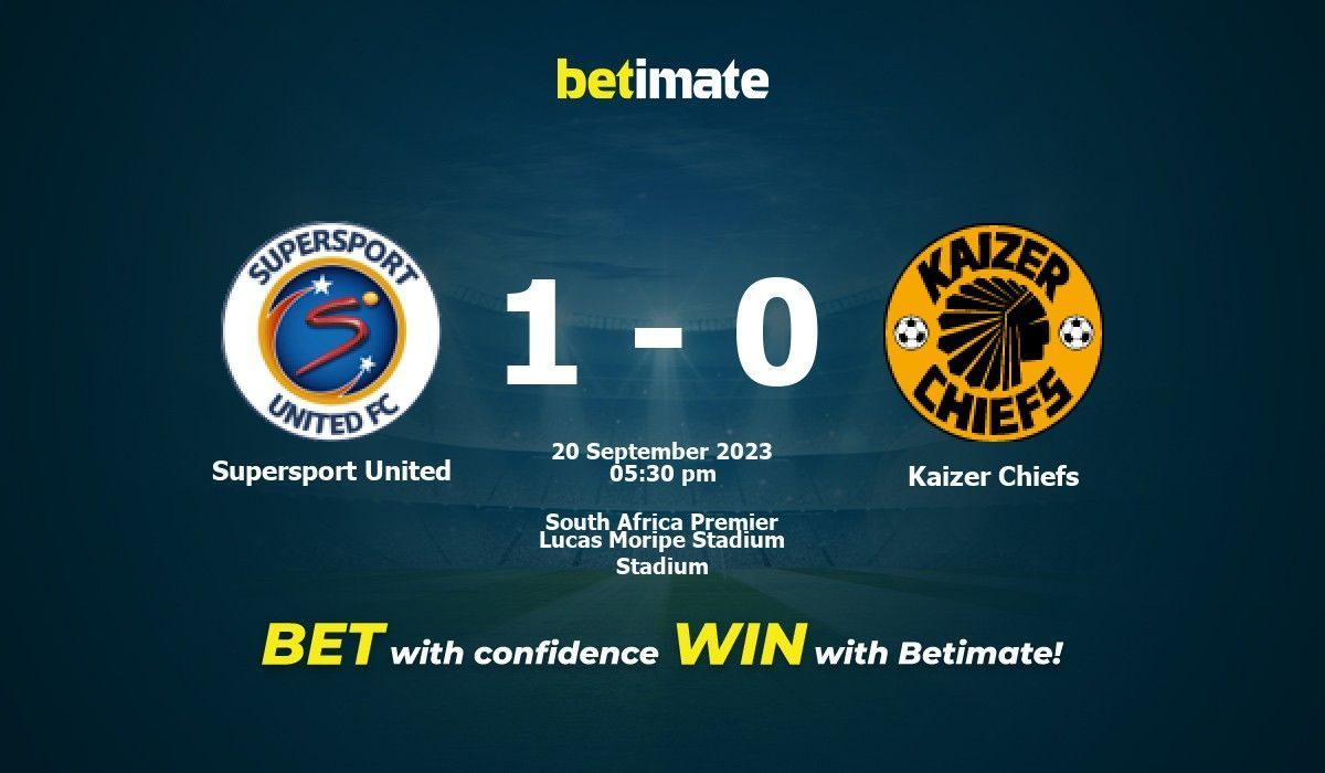 Supersport United vs Kaizer Chiefs live score, H2H and lineups