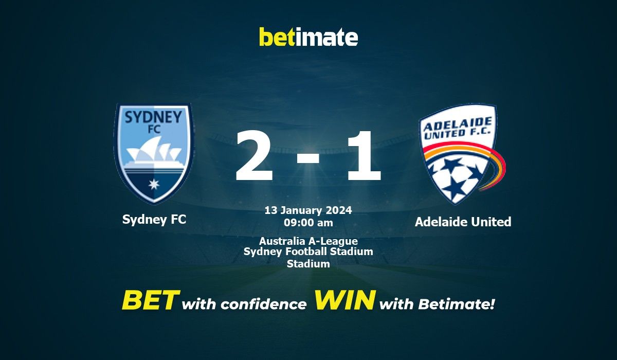 Sydney Fc Vs Adelaide United Prediction