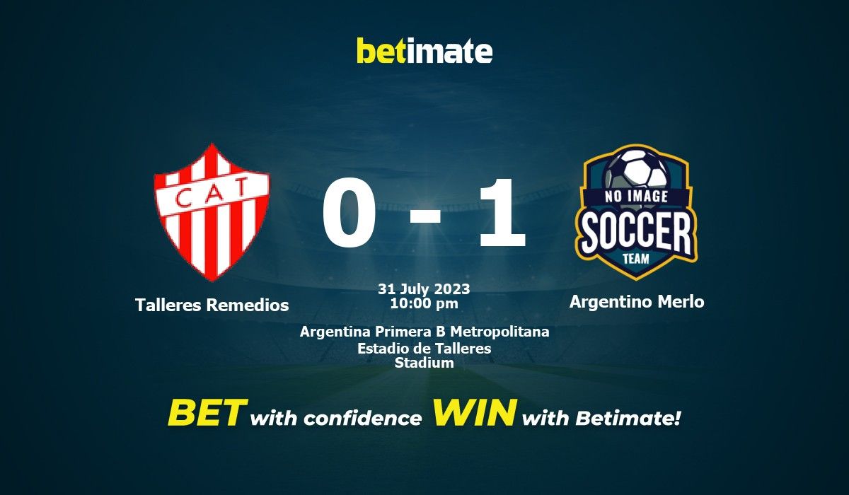 Talleres Remedios vs Argentino Merlo Prediction, Odds & Betting Tips  07/31/2023
