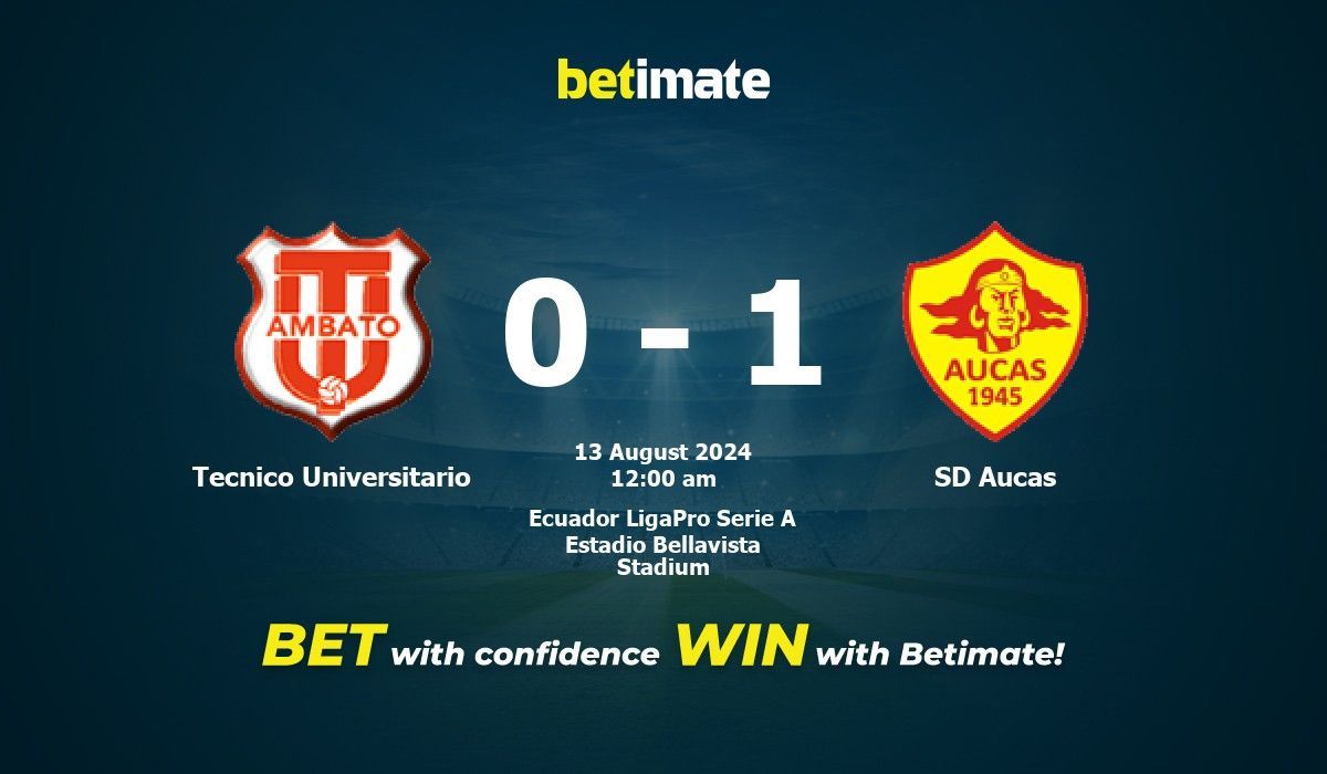 Tecnico Universitario vs SD Aucas Prediction, Odds & Betting Tips 08/13