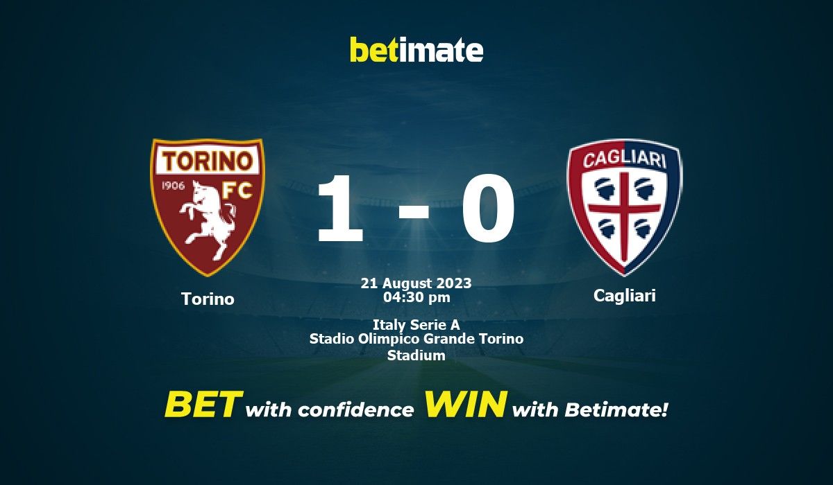Torino vs Cagliari Prediction, Odds & Betting Tips 08/21/2023