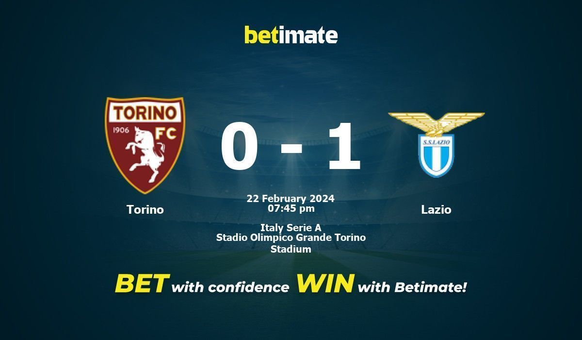 Torino vs Lazio Prediction, Odds & Betting Tips 02/22/2024