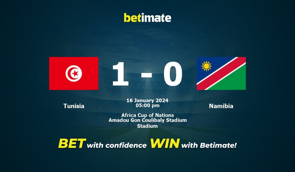 Tunisia vs Namibia Prediction, Odds & Betting Tips 01/16/2024