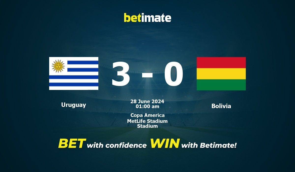 Uruguay vs Bolivia Prediction, Odds & Betting Tips 06/28/2024