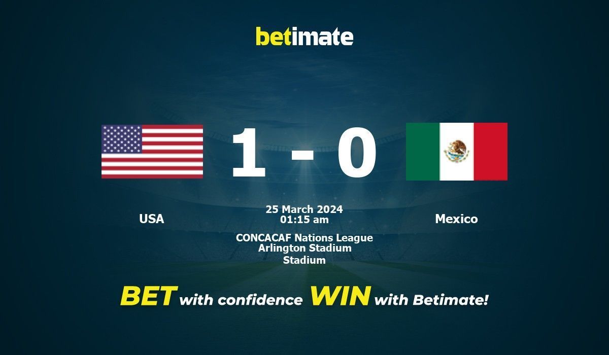 USA vs Mexico Prediction, Odds & Betting Tips 03/25/2024