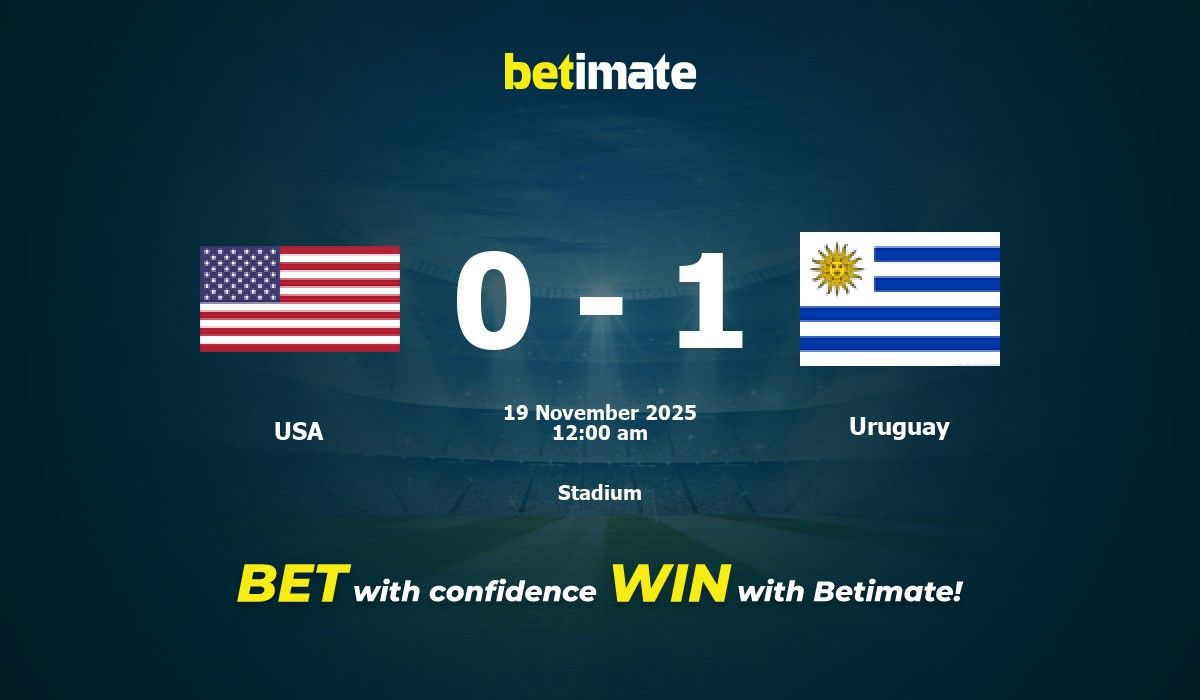Usa Vs Uruguay Prediction Odds Betting Tips 11 19 2025
