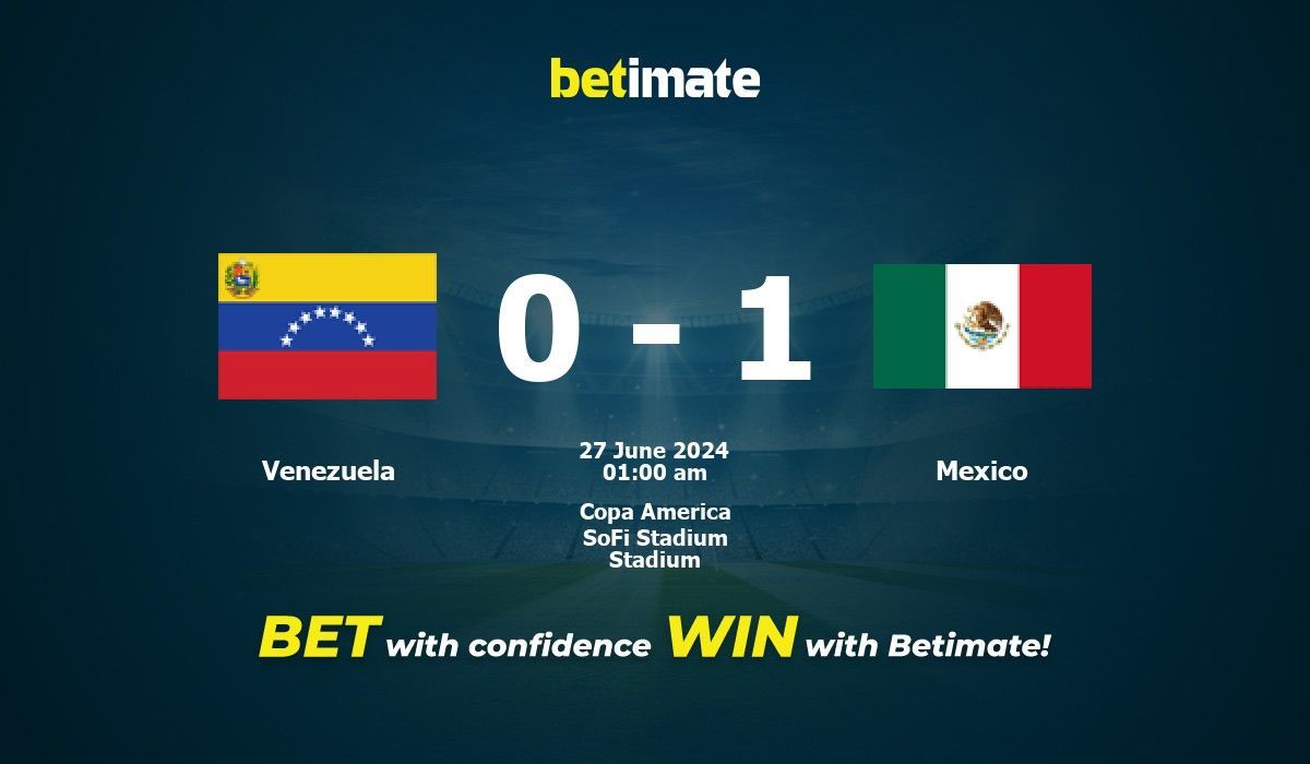 Venezuela vs Mexico Prediction, Odds & Betting Tips 06/27/2024