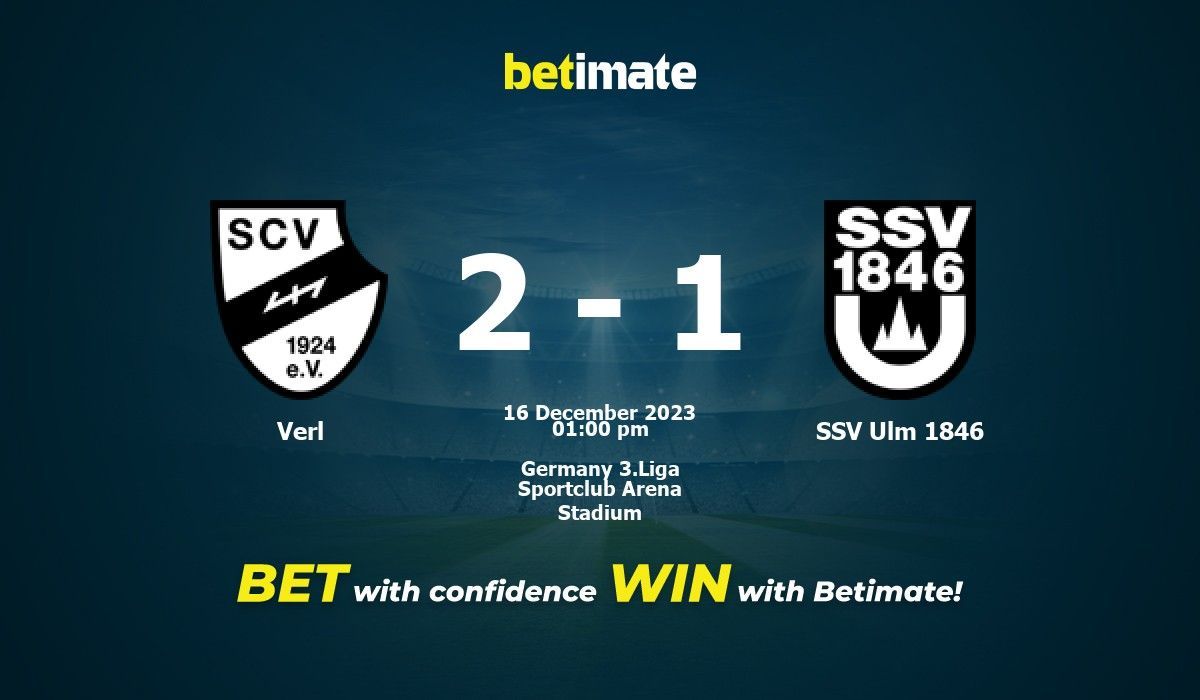 SSV Ulm 1846 vs TSV 1860 Munich» Predictions, Odds, Live Score & Stats