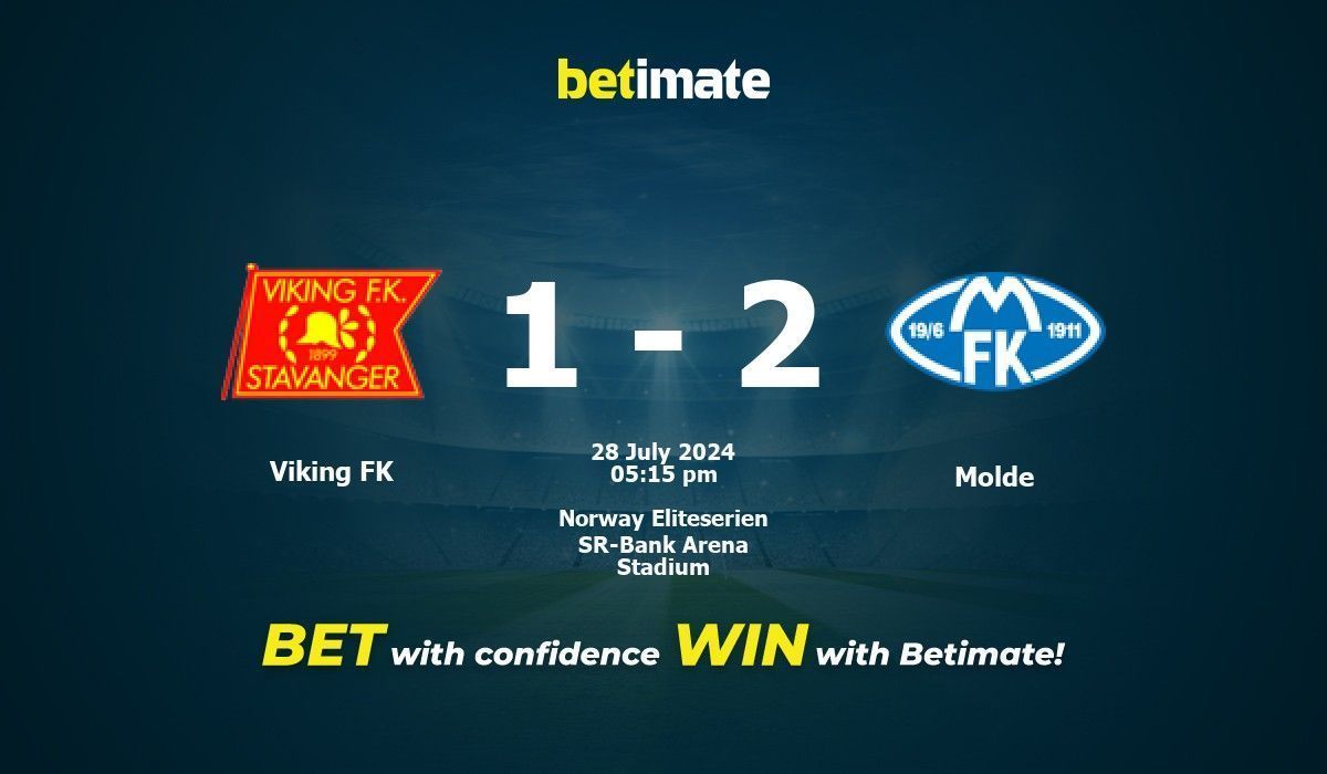 Viking FK vs Molde Prediction, Odds & Betting Tips 07/28/2024
