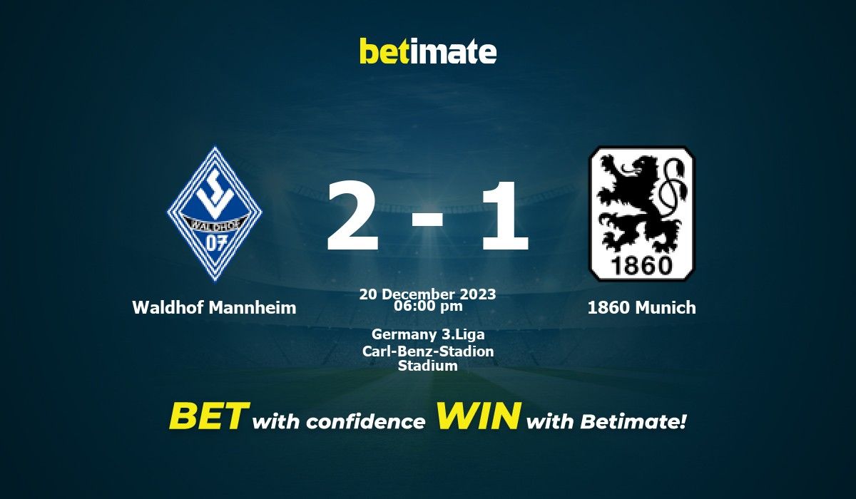 1860 Munich vs Waldhof Mannheim Predictions & Tips – High-scoring affair  tipped in the 3. Liga