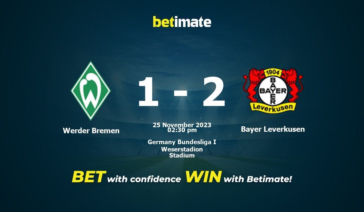 Werder bremen vs 2025 bayer leverkusen h2h