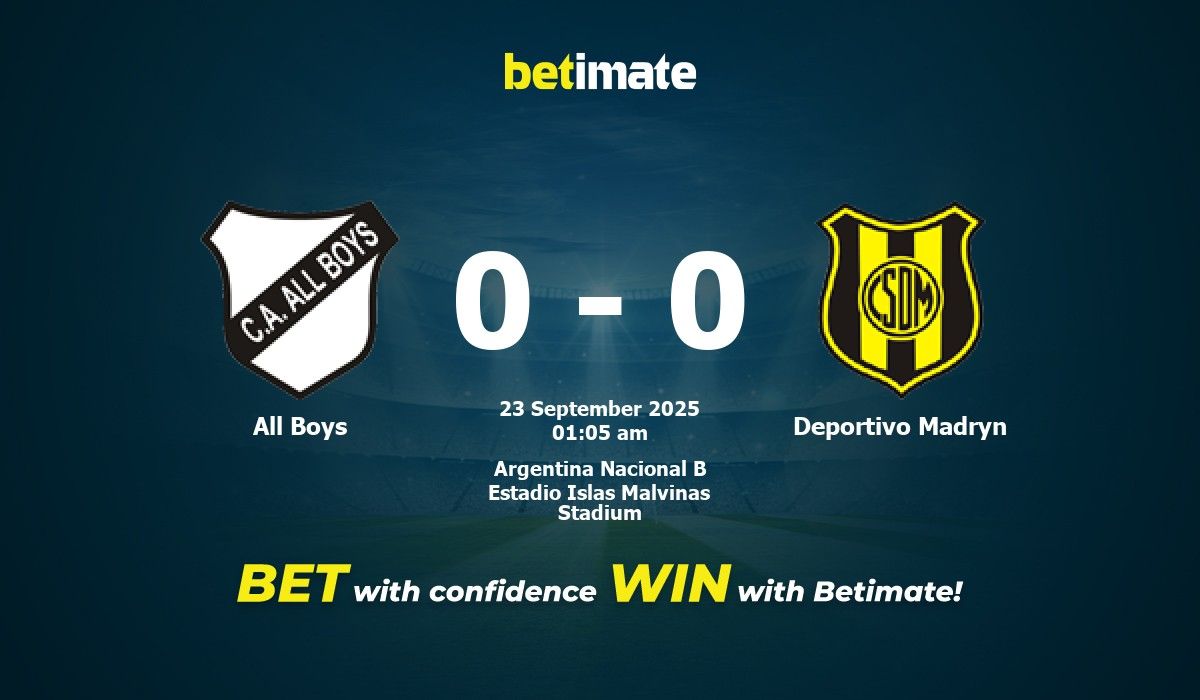 Pronóstico, cuotas y consejos de apuestas All Boys vs. Deportivo Madryn ...