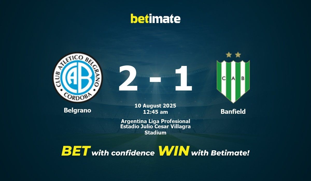 Pronóstico, cuotas y pronósticos de apuestas para Belgrano vs. Banfield