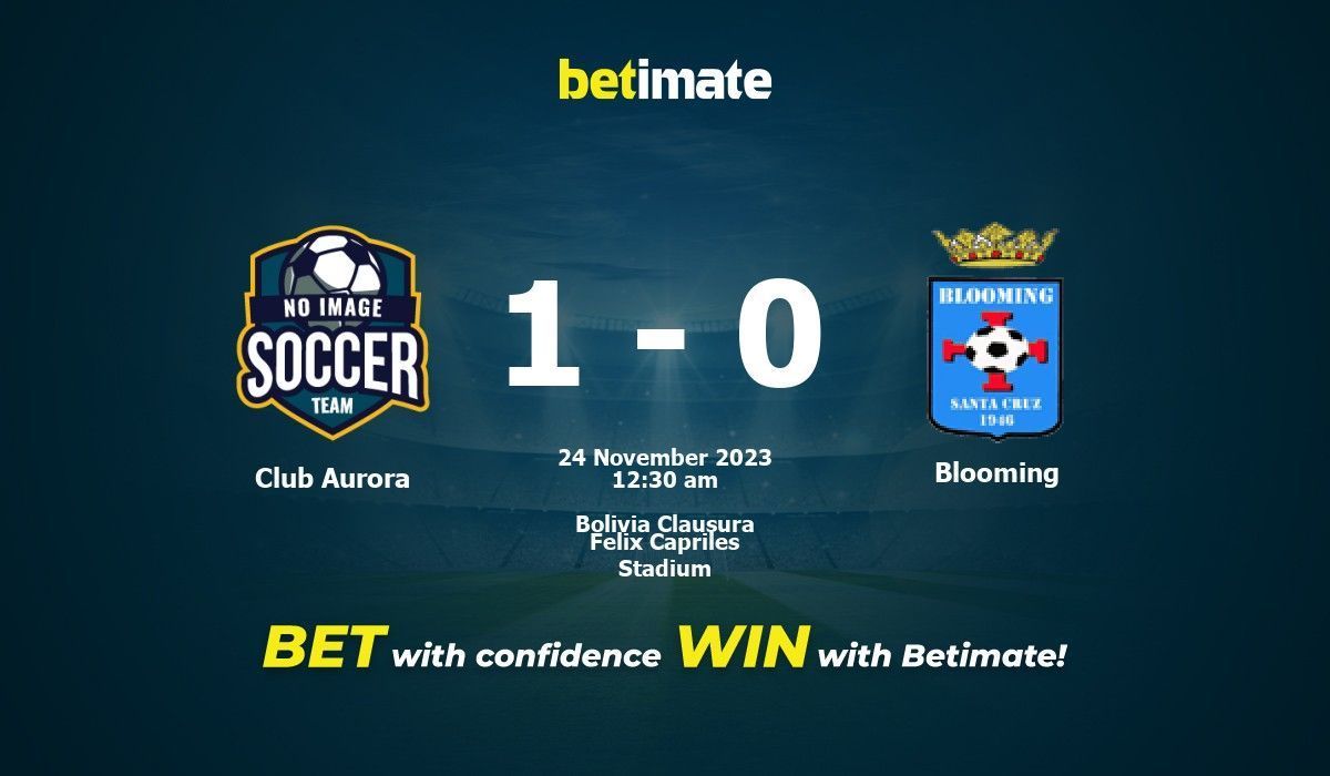 Fútbol Club Aurora vs Blooming pronóstico 23/11/2023 hoy