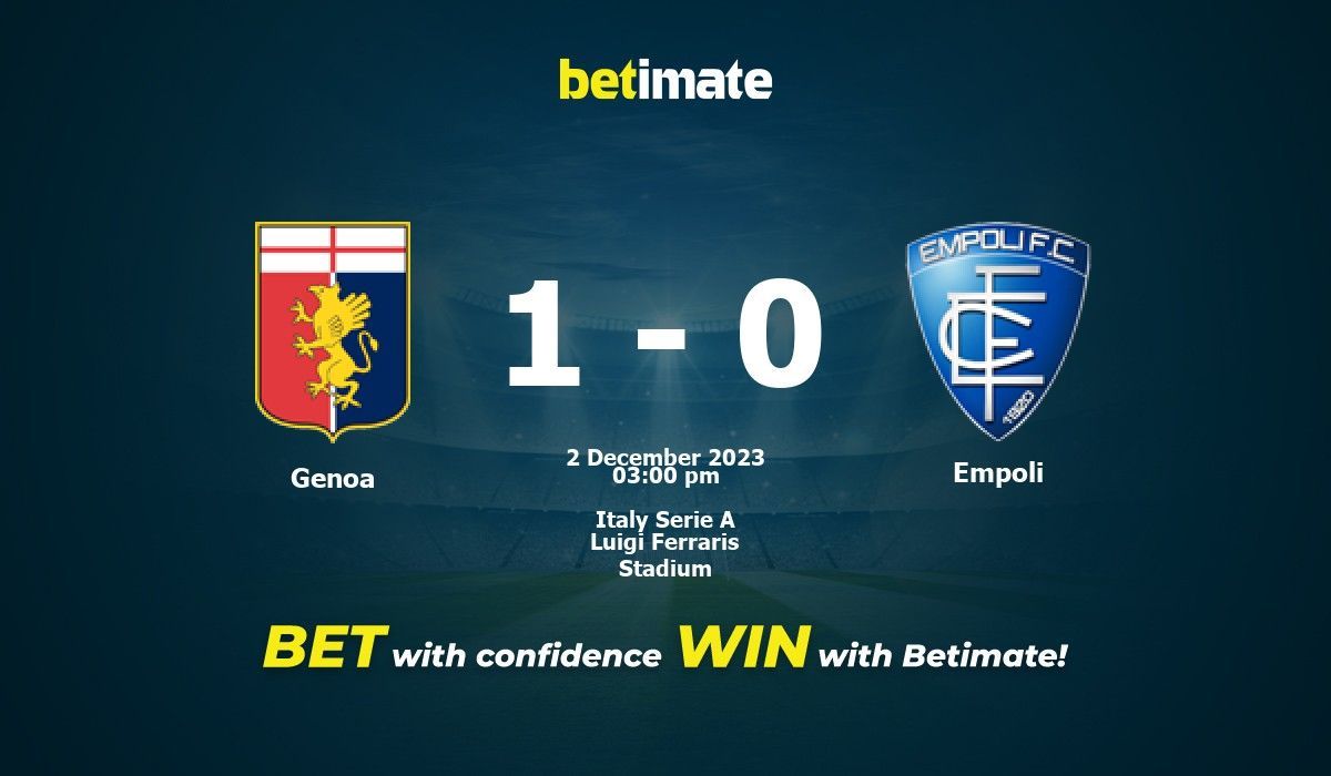 Alineaciones Genoa-Empoli, Pronósticos y cuotas