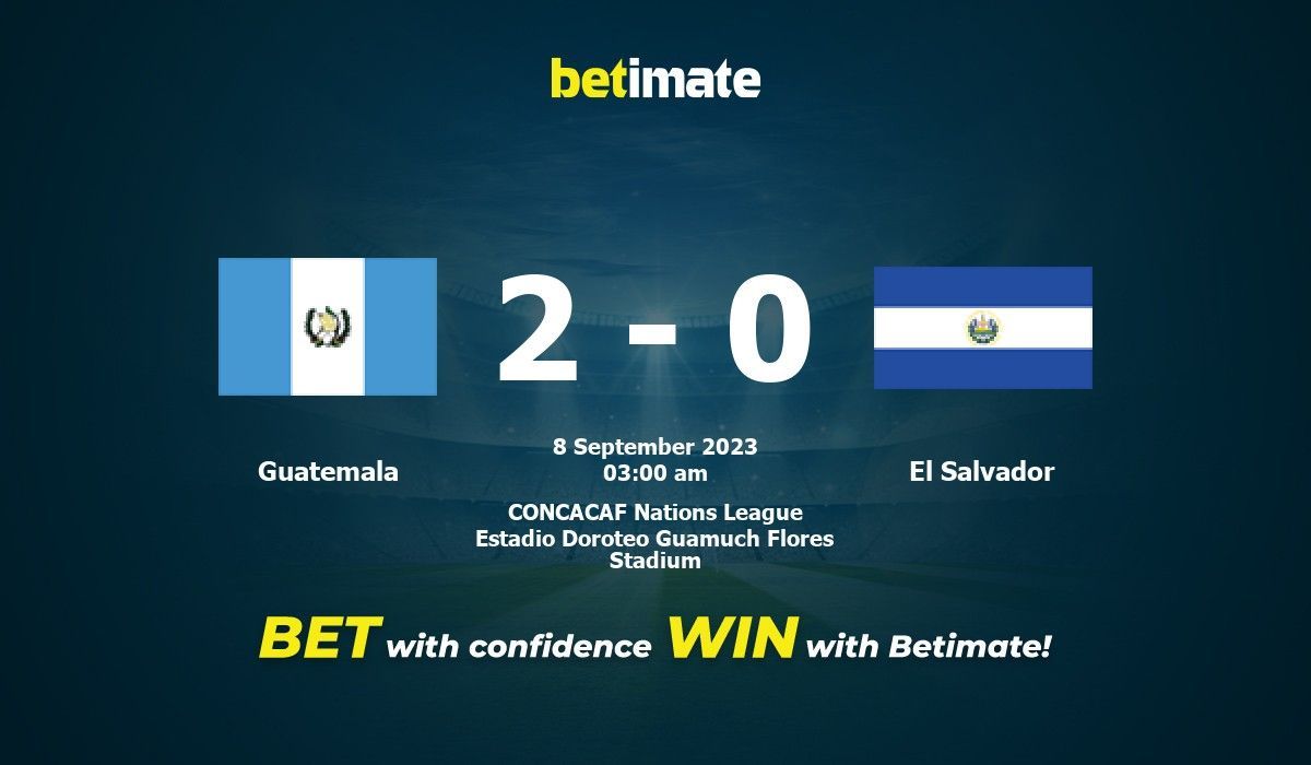 Predicción, cuotas y consejos de apuestas para Guatemala vs El Salvador