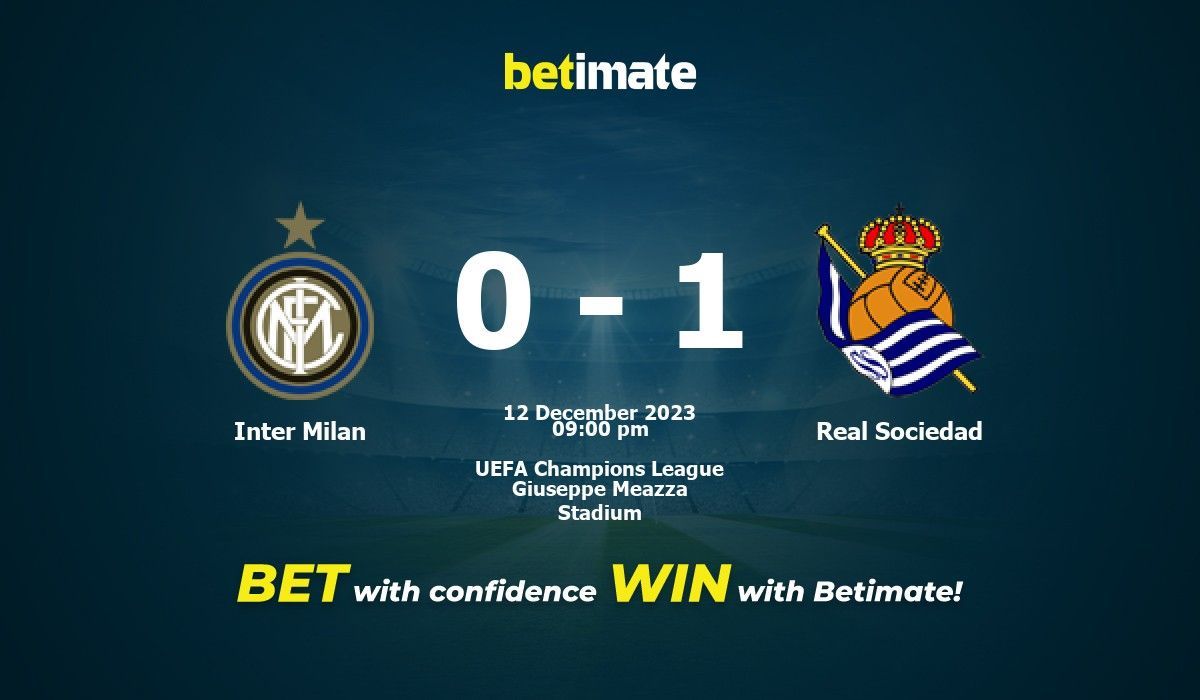 Inter milan vs real sociedad lineups