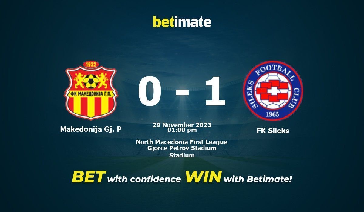 Makedonija Gj. Predicción, cuotas y consejos de apuestas P vs FK Sileks 29/11/2023 Makedonija Gj. Predicción, cuotas y consejos de apuestas P vs FK Sileks 29/11/2023