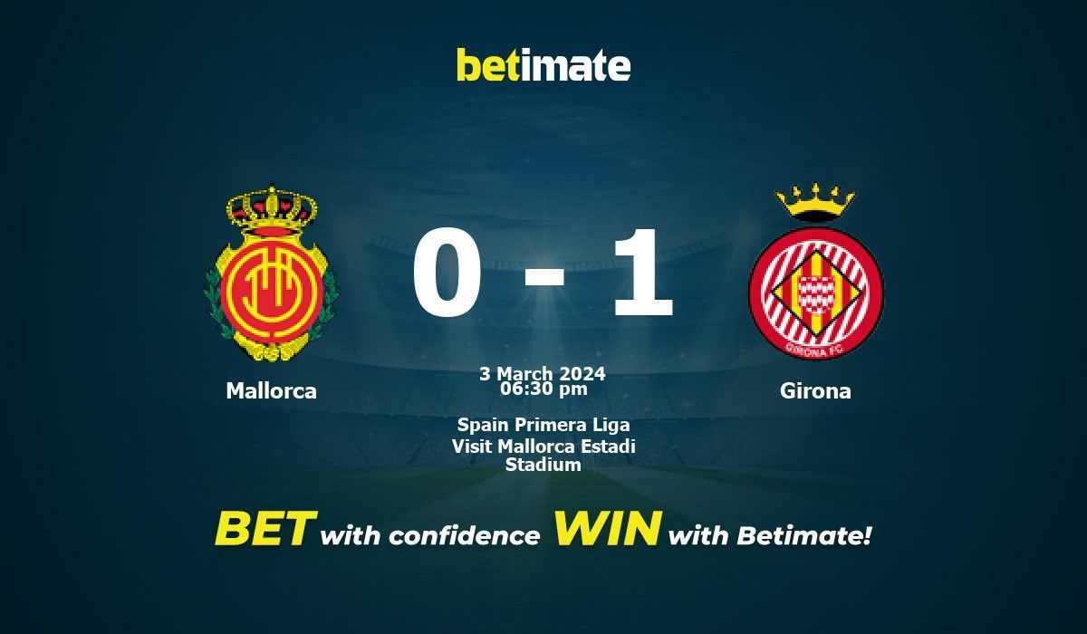 Predicción, cuotas y consejos de apuestas Mallorca vs Girona 03/03/2024