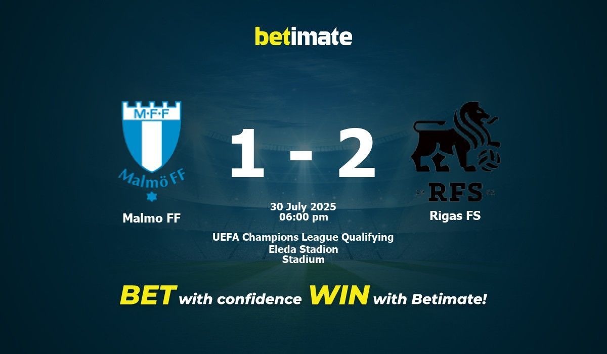Pronóstico, cuotas y pronósticos de apuestas para el Malmö FF vs. Rigas ...