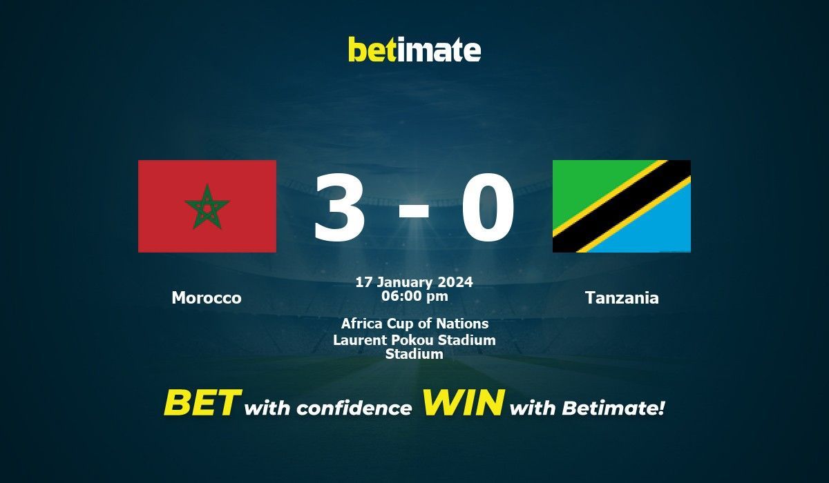 Predicción, cuotas y consejos de apuestas de Marruecos vs Tanzania 17