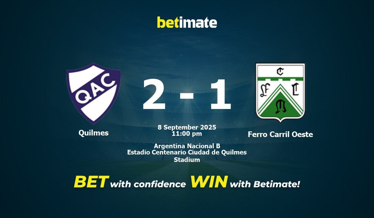 Predicción, probabilidades y consejos de apuestas Quilmes vs Ferro ...