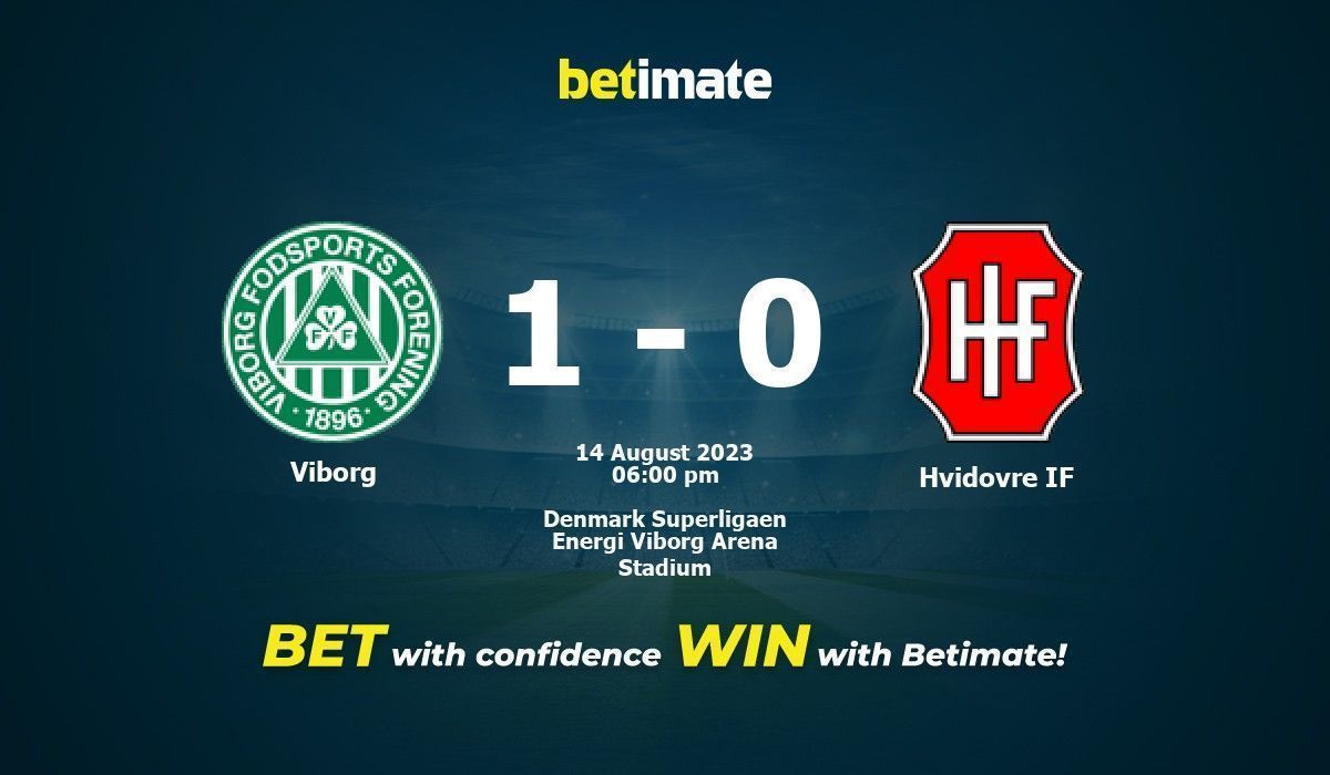 vs Hvidovre IF Prediction, Odds & Betting Tips 08/14/2023