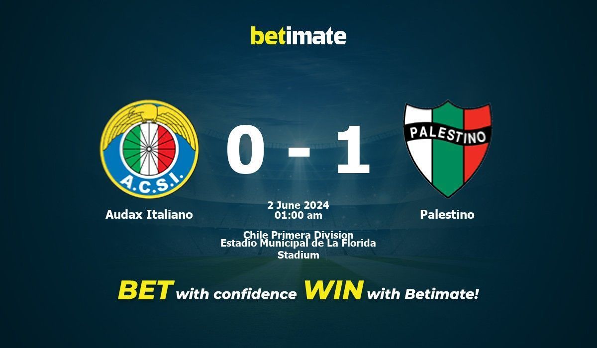 Audax Italiano vs Palestino Prédiction, cotes et conseils de paris 02