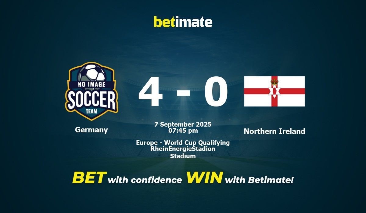 Pronostic football Allemagne vs Irlande du Nord, 01:45 8 septembre