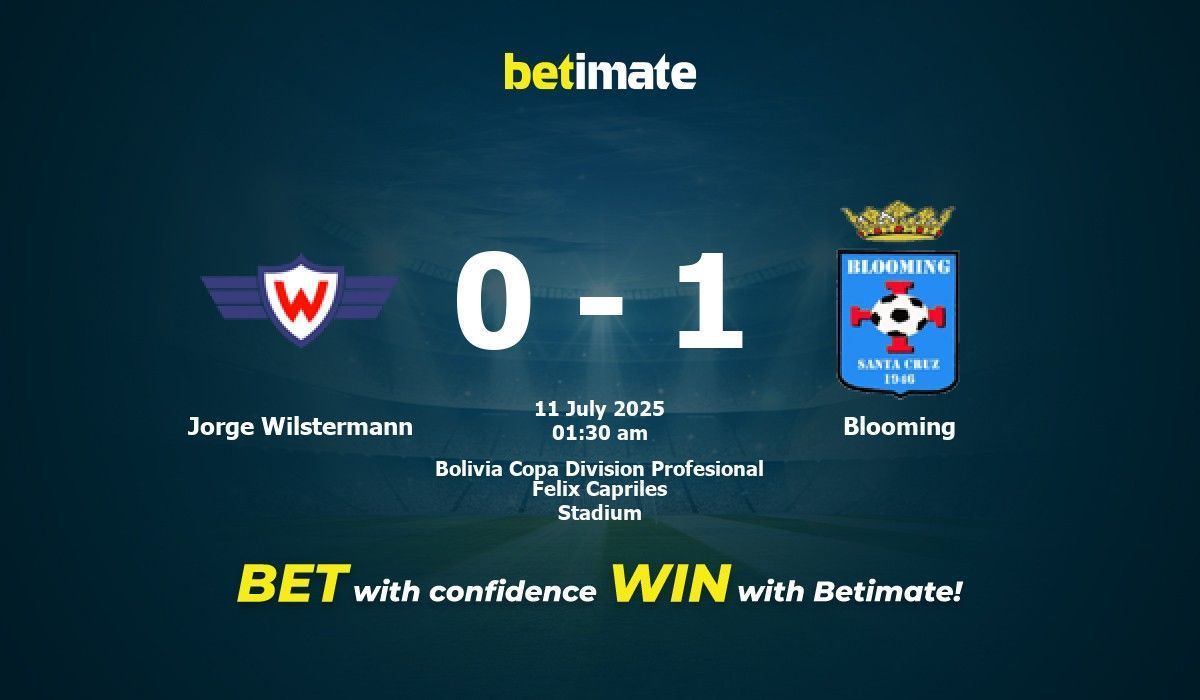 Jorge Wilstermann vs Blooming Prediction, Odds & Betting Tips 07/11/2025