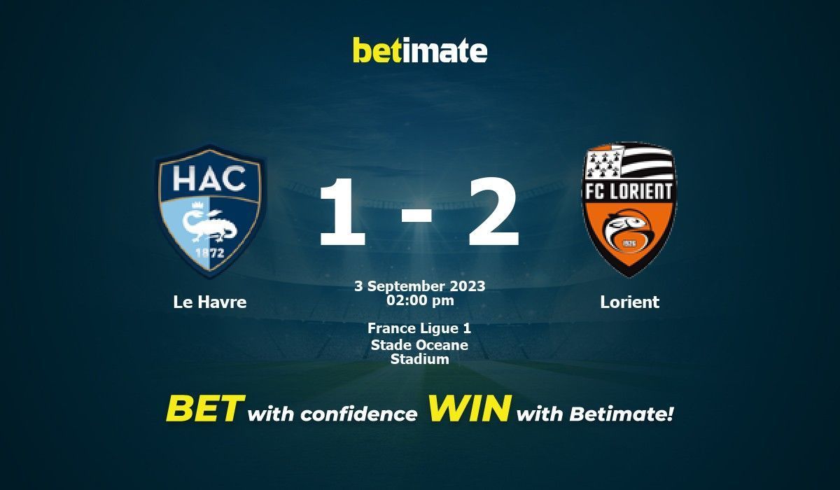 Le Havre vs Lorient Prédiction, cotes et conseils de paris 03/09/2023