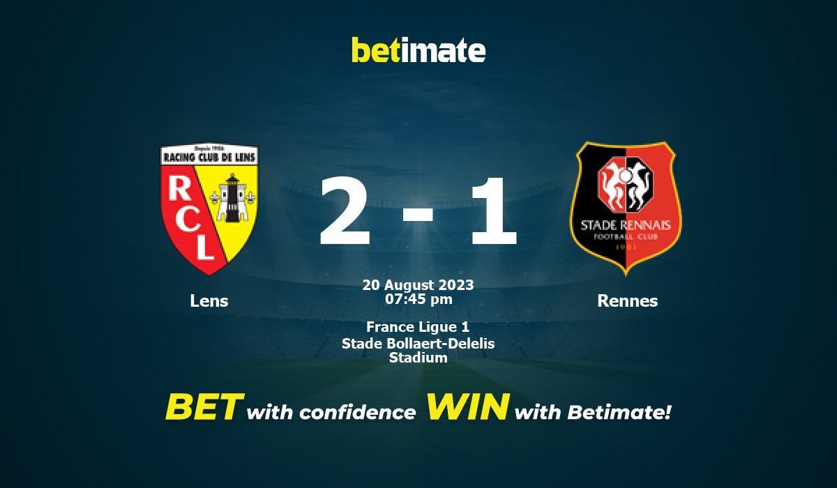 Racing Club de Lens - Stade Rennais (1-1), Ligue 1 2023, France