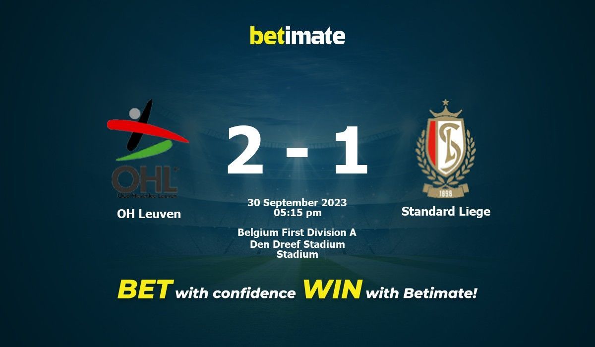 OH Louvain vs Standard de Liège Prédiction, cotes et conseils de paris