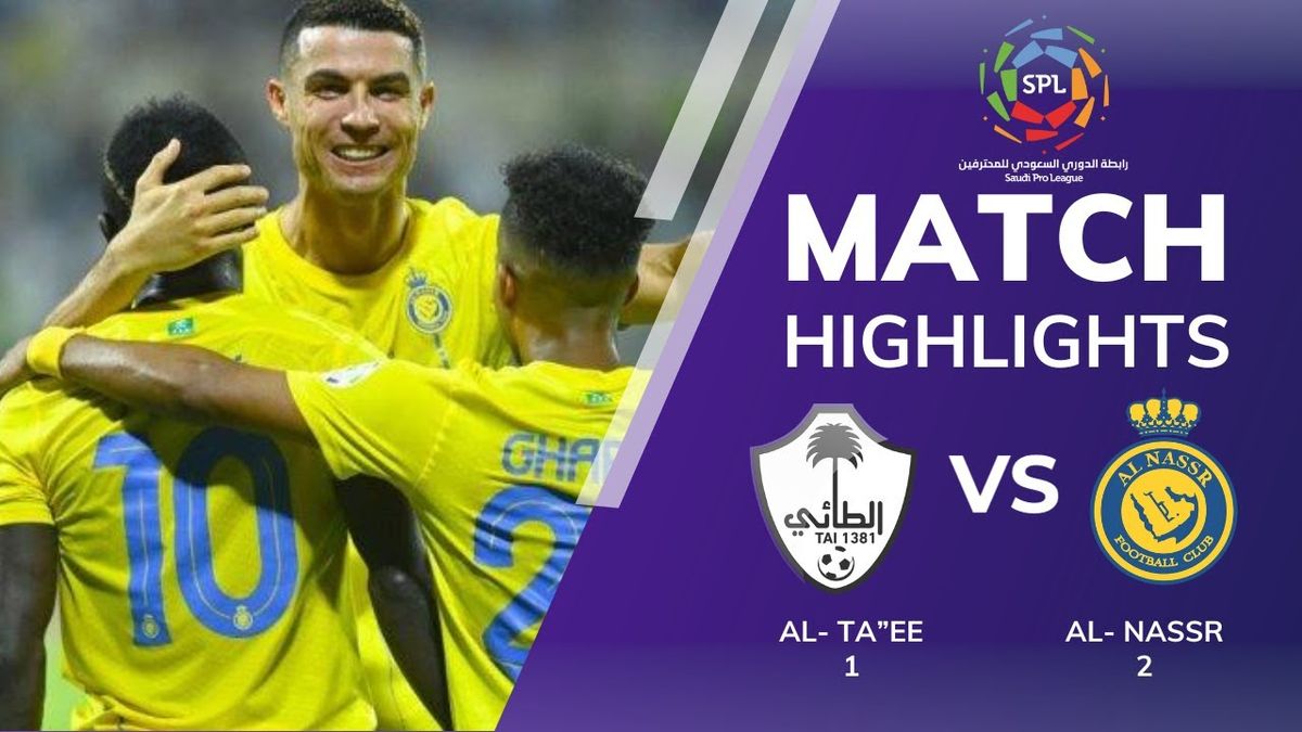 HIGHGLIGHTS and GOALS Al Taee vs Al-Nassr Riyadh (1-2, Saudi Arabia Pro League )