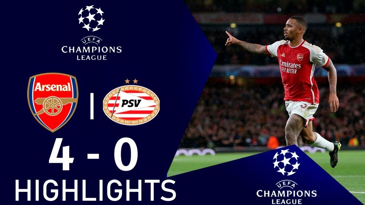 HIGHLIGHTS & GOALS Arsenal vs PSV (40, UEFA Champions League)